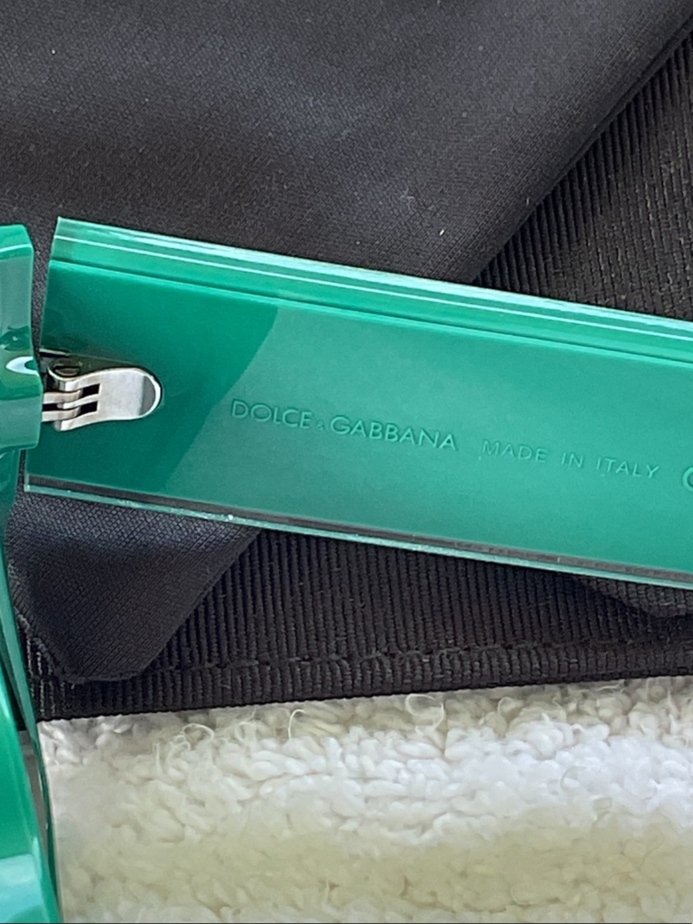 Dolce & Gabbana Turquoise Square Frame Sunglasses - Picture 6 of 7